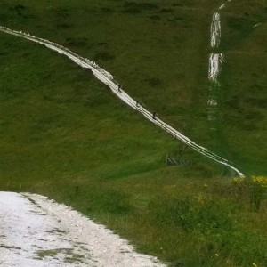 Chalk and hills on the South Downs Way