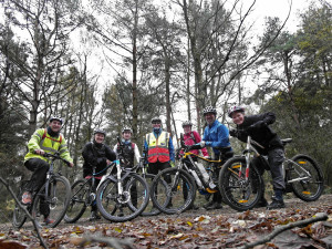 Testing -bikes - e-MTB - at Holmbury Hill