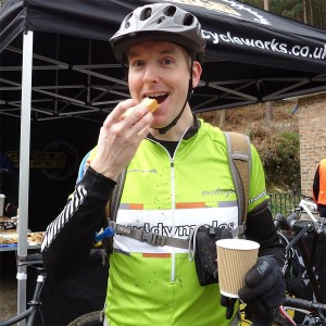 Matt with some lemon drizzle cake