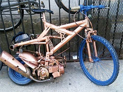 A hybrid scooter and push bike - but NOT a moped!