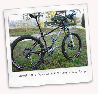 2007 Cotic Soul 853 steel hardtail with Rock Shox Revelation forks