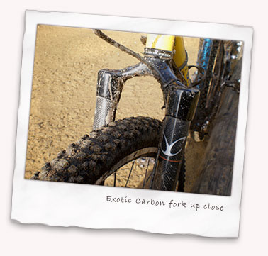 Exotic Carbon Rigid MTB fork in detail