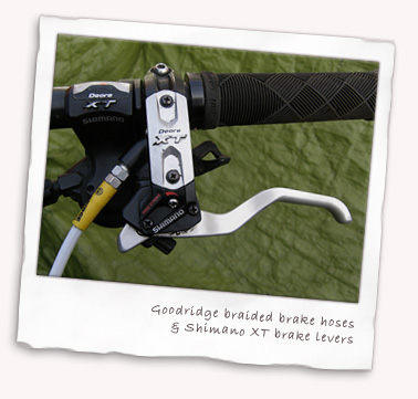 Goodridge braided brake hoses with Shimano XT brake levers