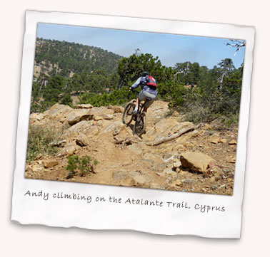 Andy ascending on the Atalante Trail, Cyprus
