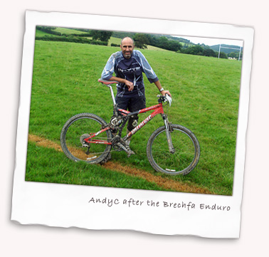 Andy after the Brechfa Enduro