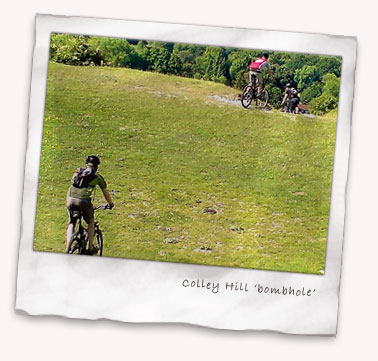 The Colley Hill 'bombhole' near Reigate