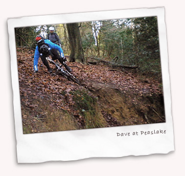 Dave tries the roll in near Car Park No.2 at Peaslake