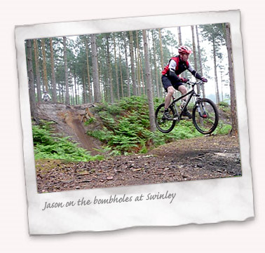 Jason on the bombholes at Swinley