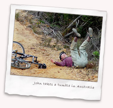John takes a tumble