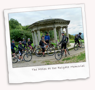 The MuddyMoles at the Reigate Memorial on Colley Hill